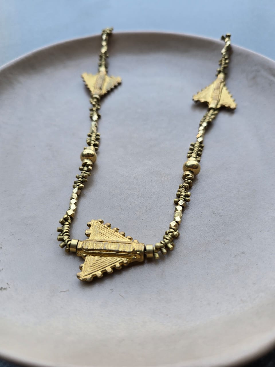 Lavinia Brass Beads Necklace