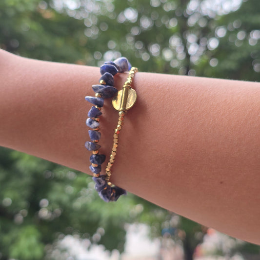 Lapis Lazuli Bracelet with Bird Charms