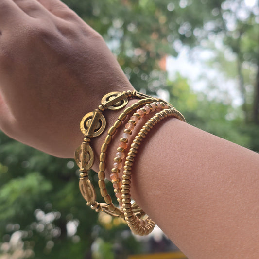 Layered Bracelet - Circular Charms