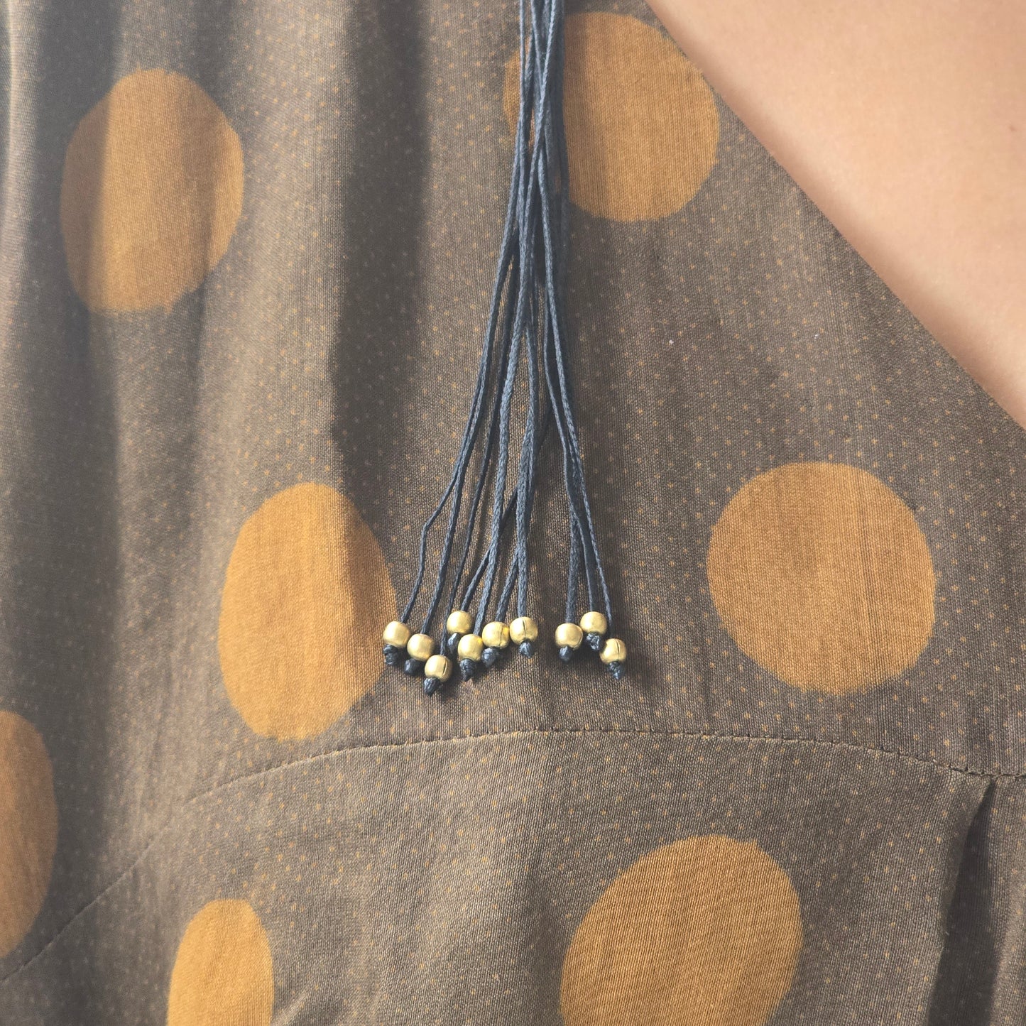 Classic Brass Beaded Choker