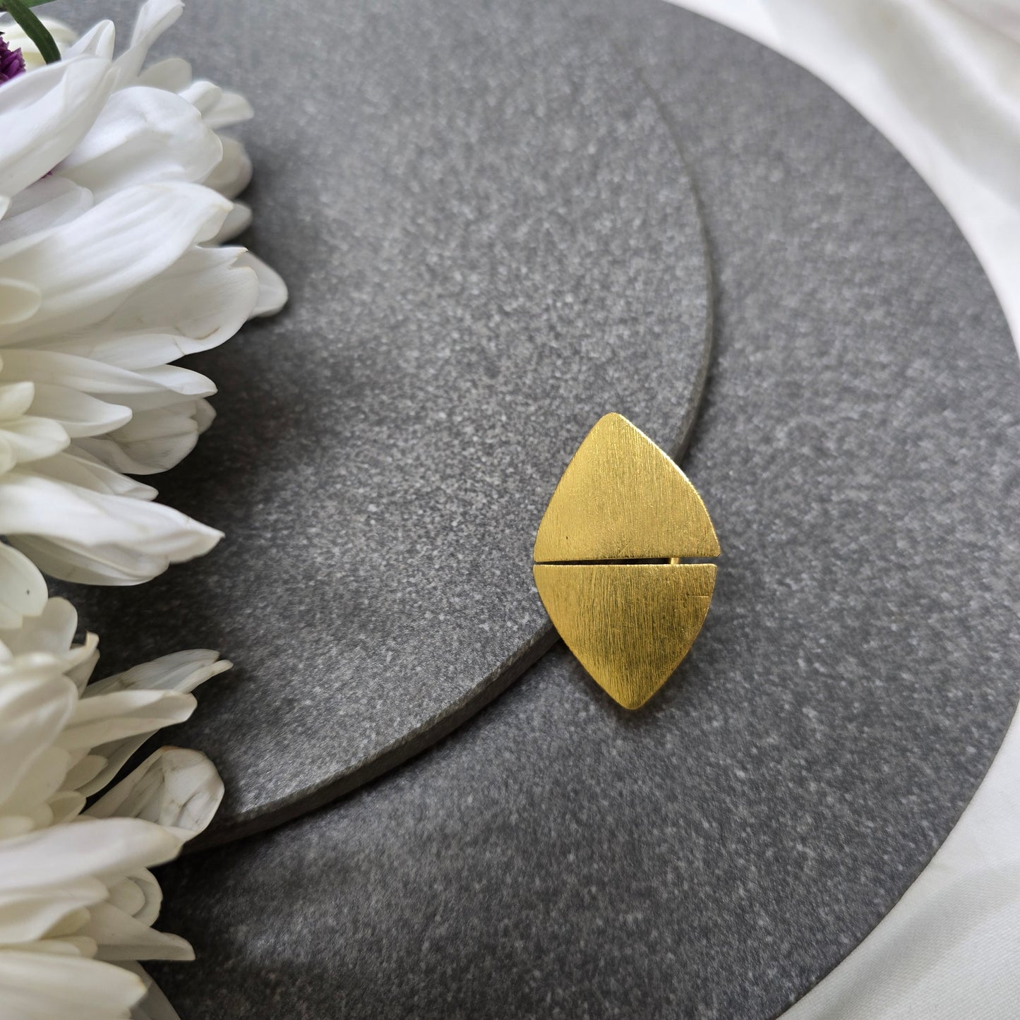 Bold Brass Arch Ring - Gold plated