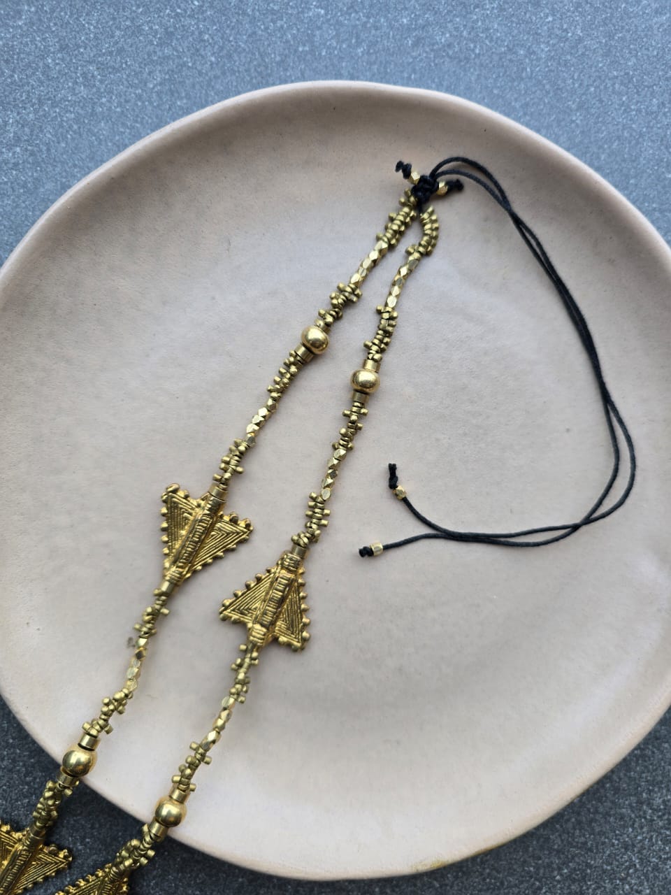 Lavinia Brass Beads Necklace