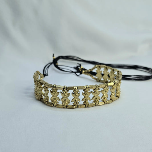 Bold brass elegance choker