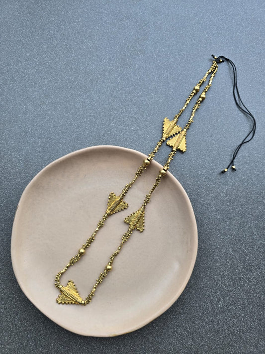 Lavinia Brass Beads Necklace