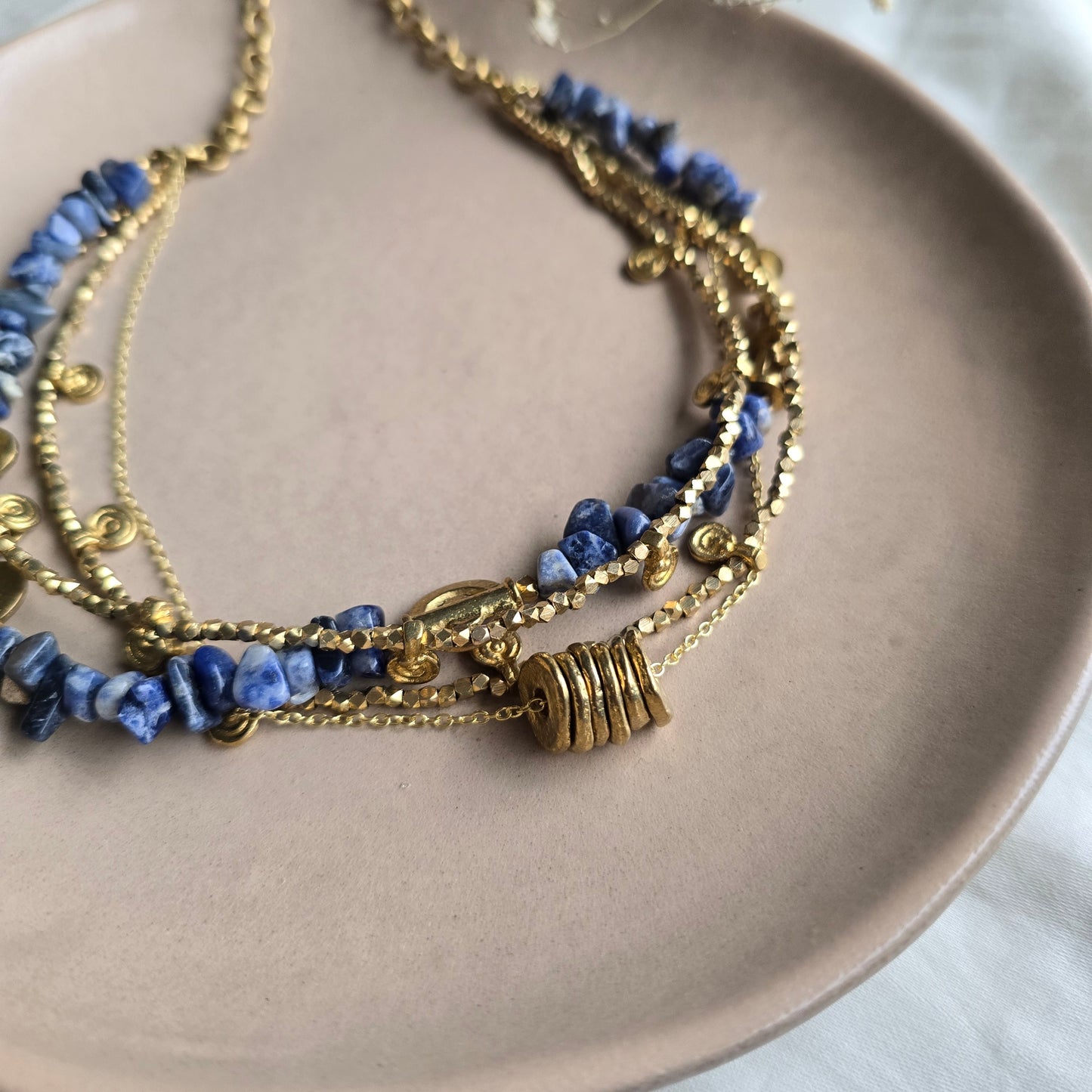 Lapis layered necklace