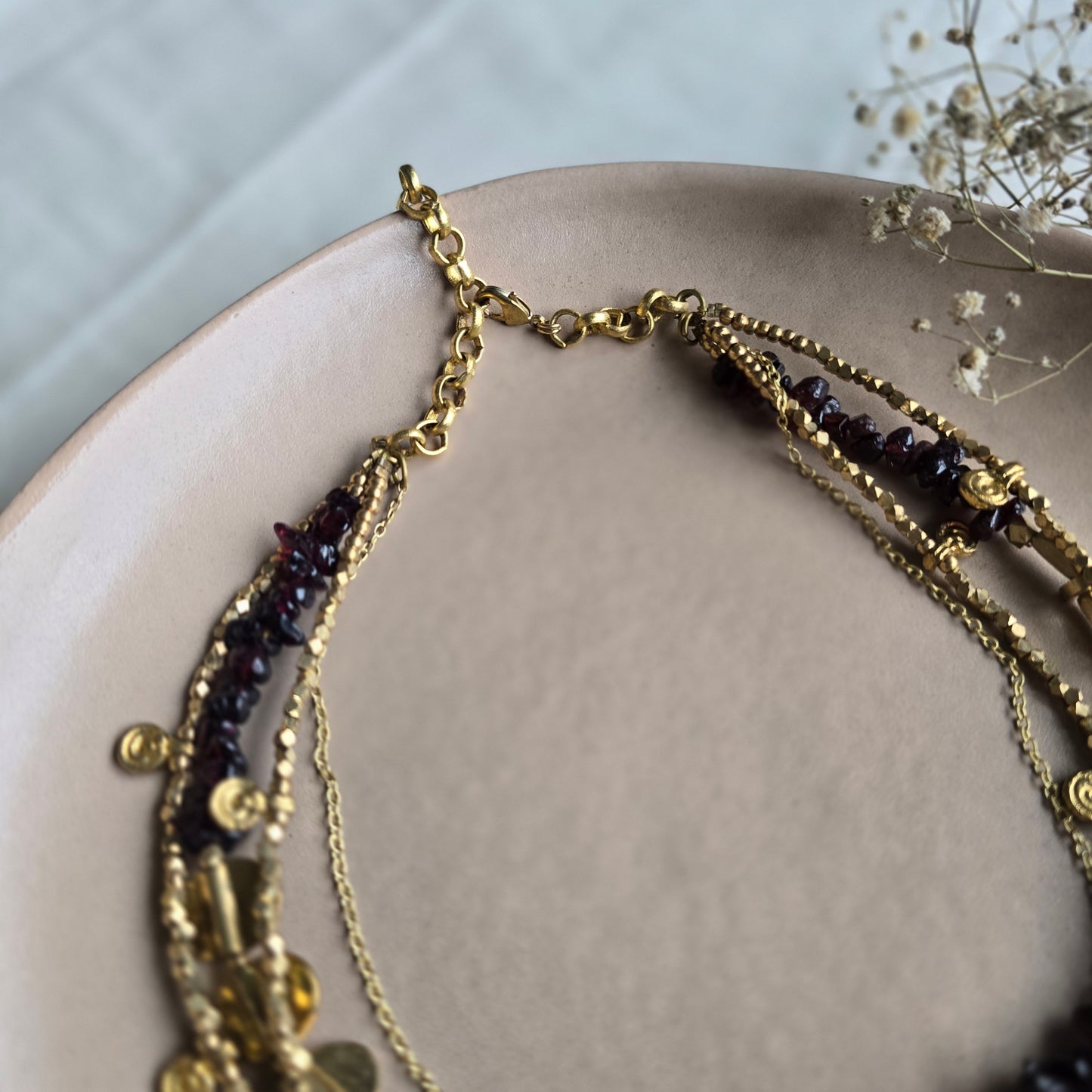 Garnet Layered necklace
