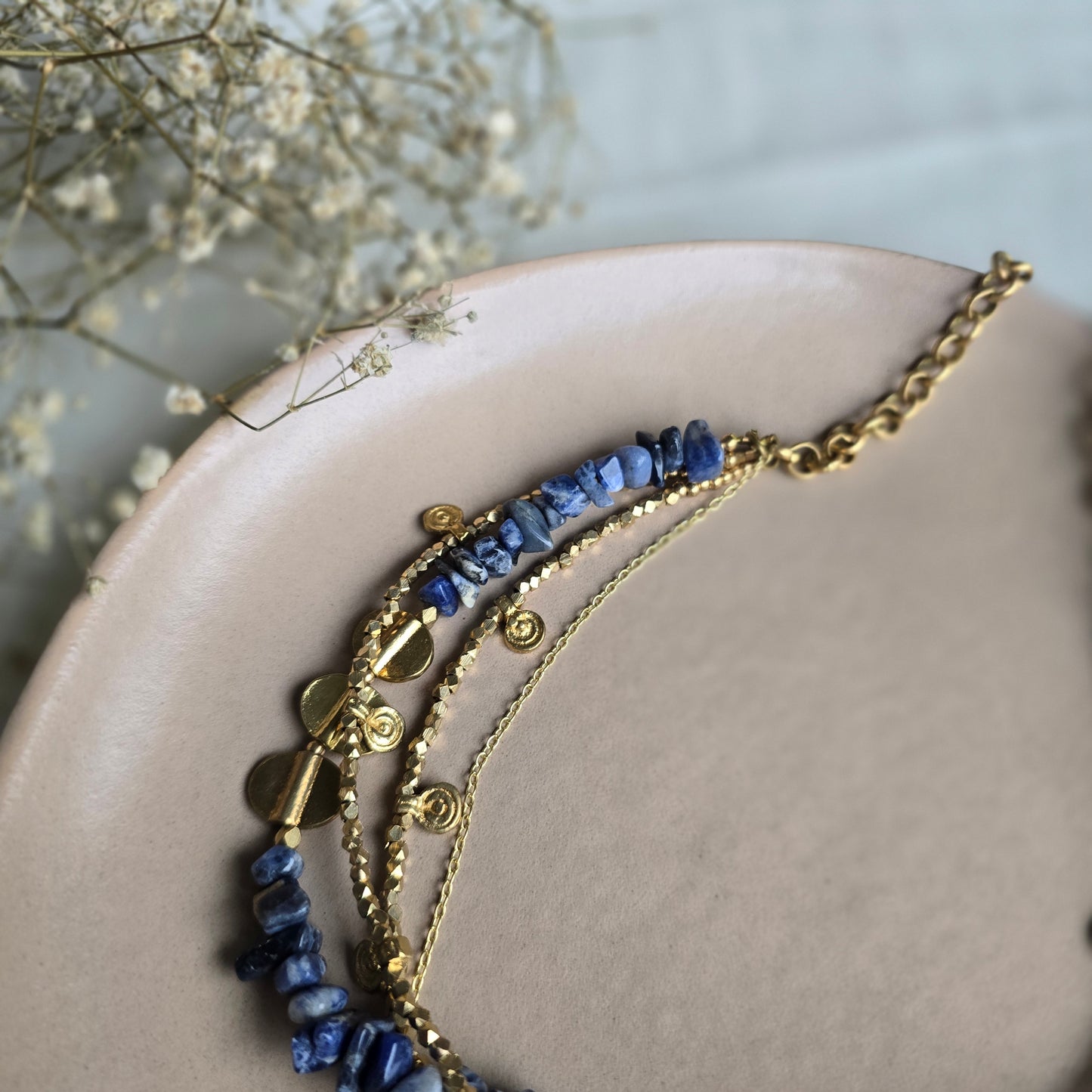 Lapis layered necklace