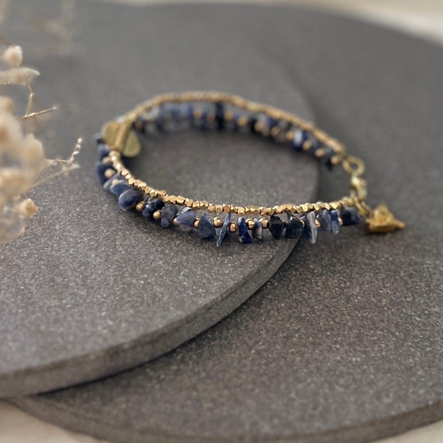 Lapis Lazuli Bracelet with Bird Charms