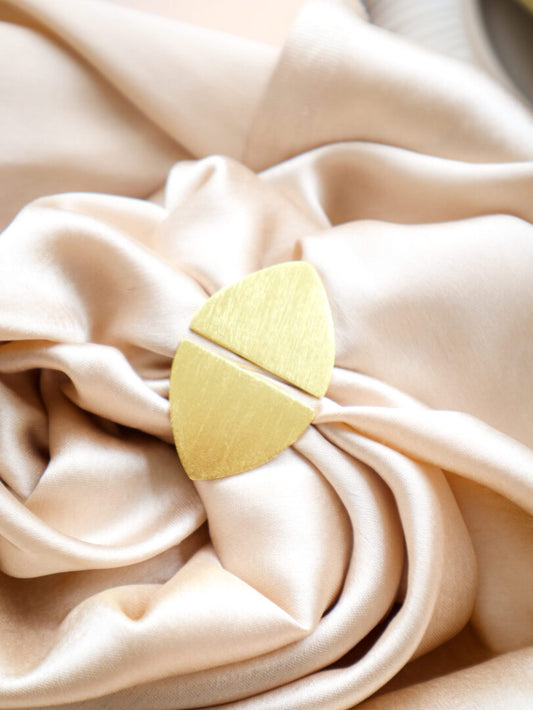 Bold Brass Arch Ring - Gold plated