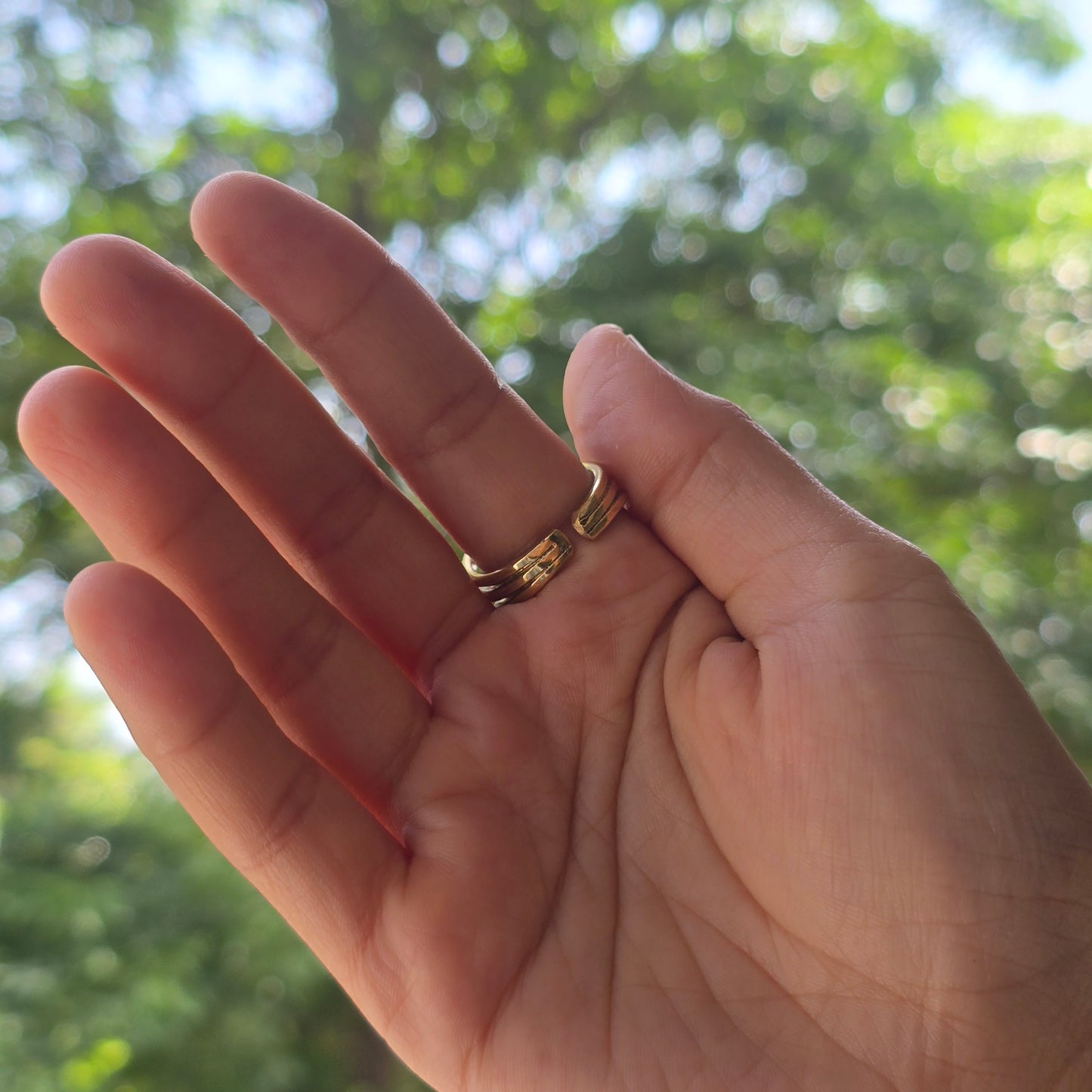 Stacked ring - Garnet