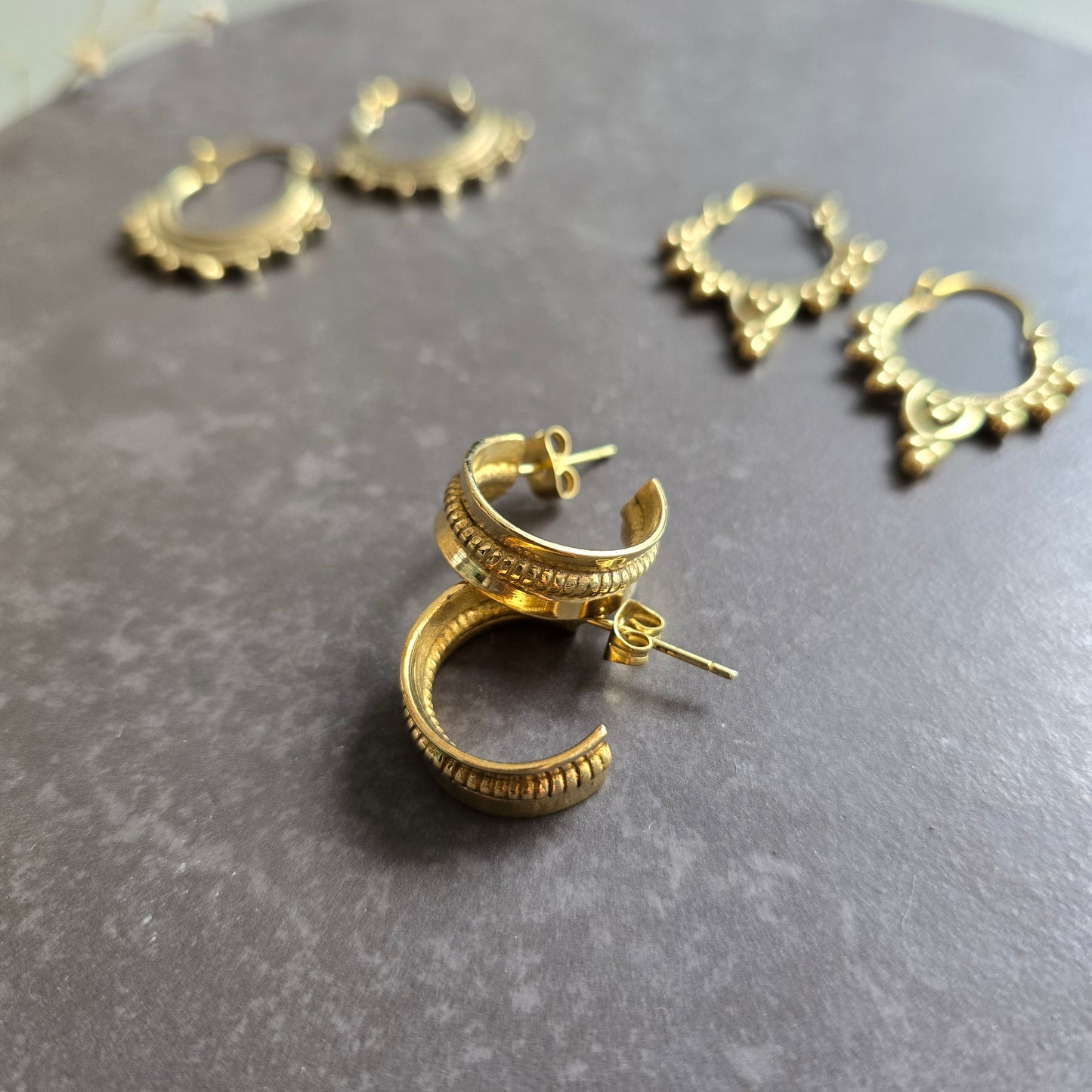 Timeless brass hoops