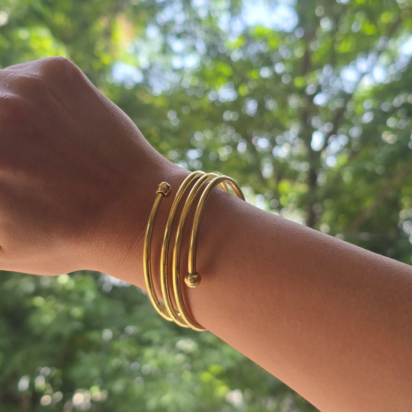 Eva Golden 4 Layer Bangle