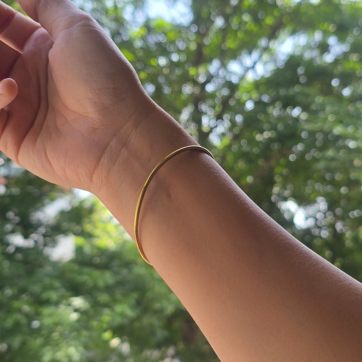 Brass petal bracelet