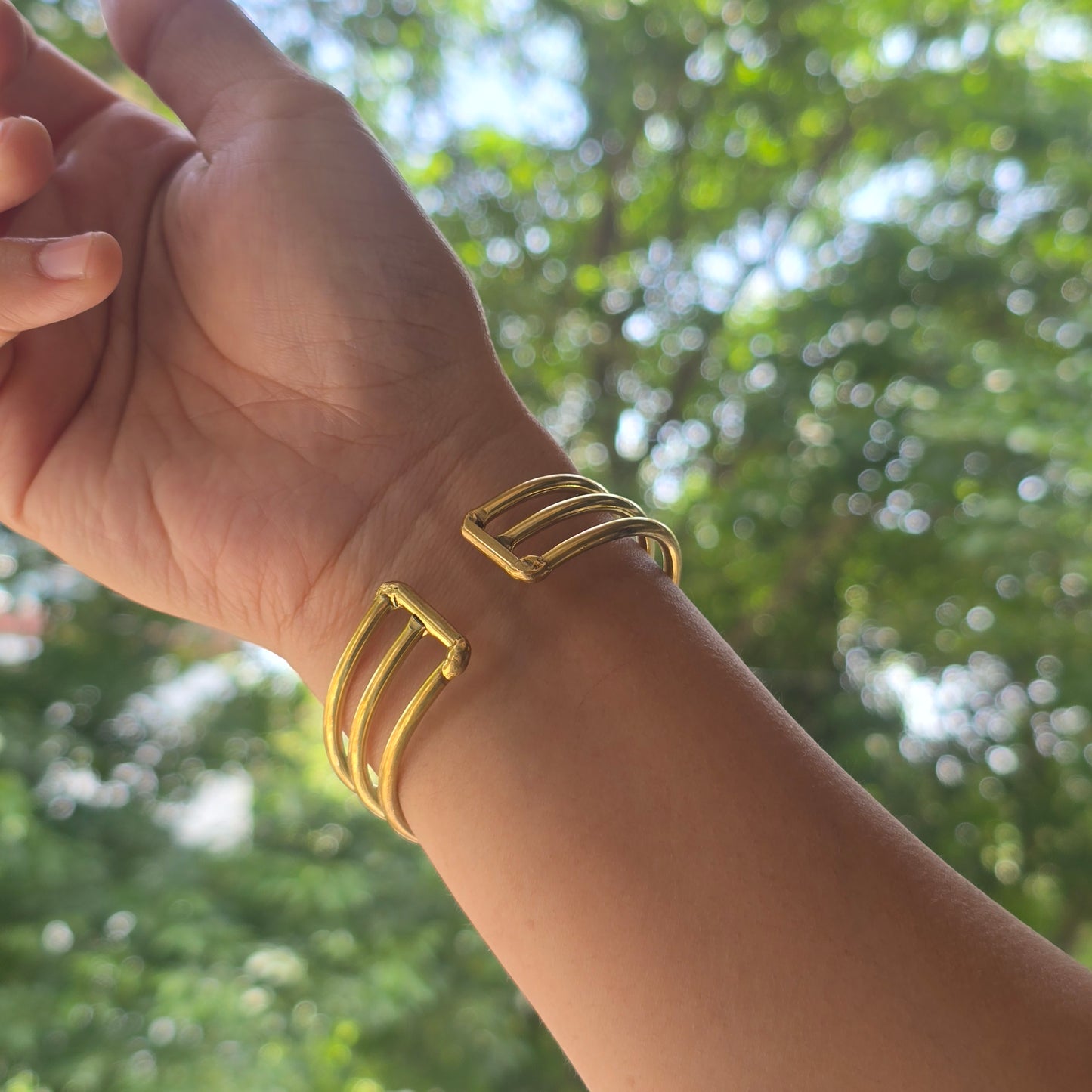 Eva Golden 4 Layer Bangle
