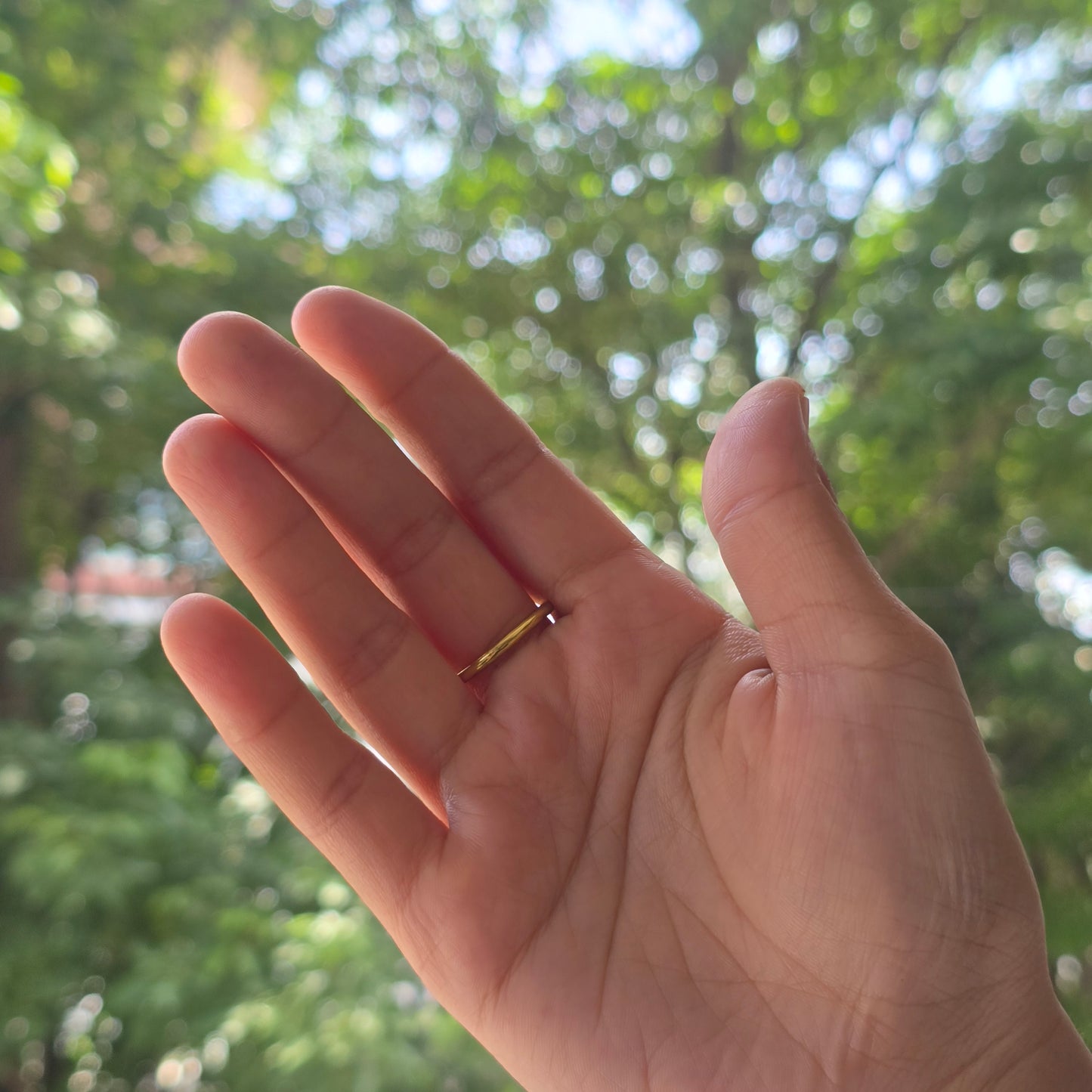 leaf shaped open ring