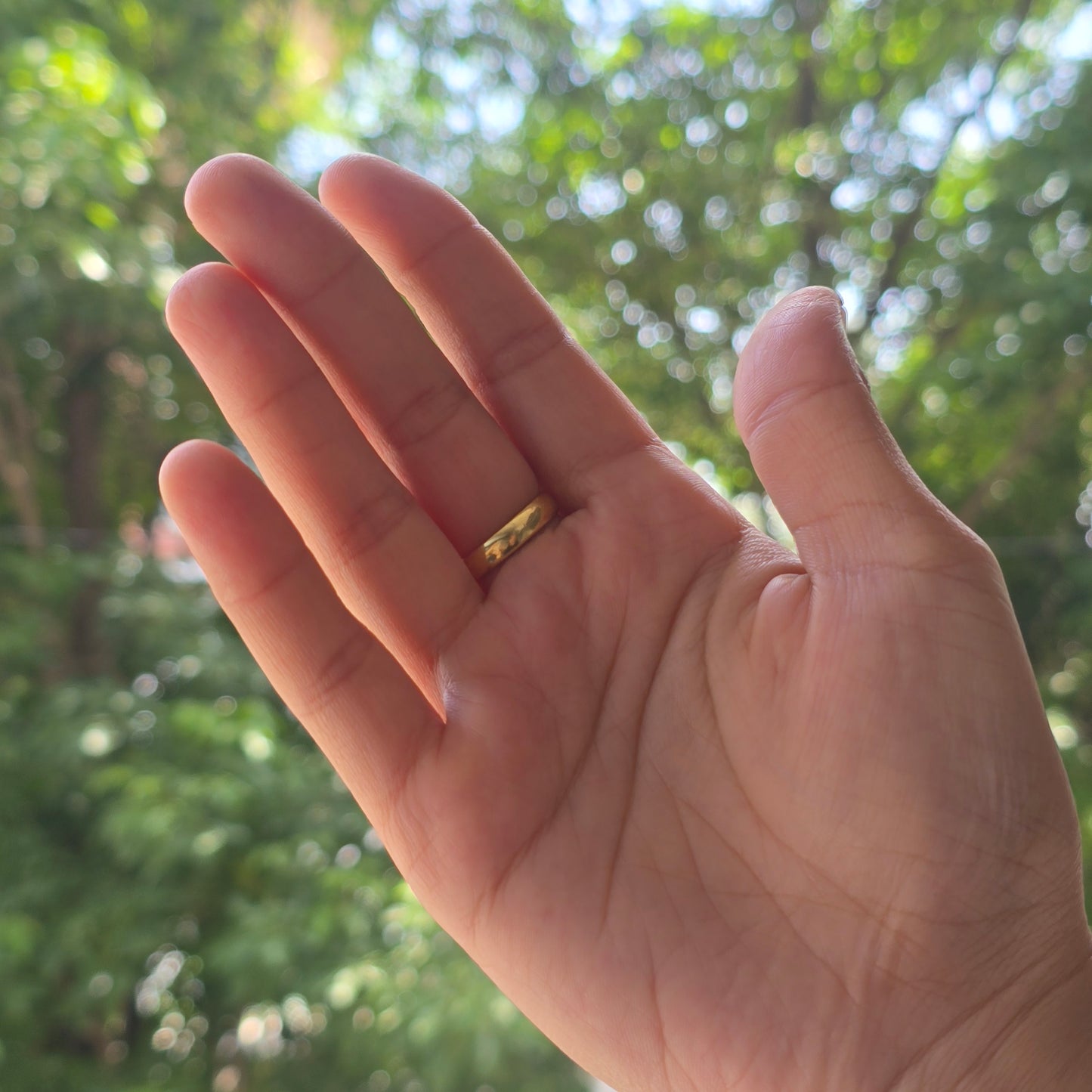 Bold Brass Arch Ring - Gold plated