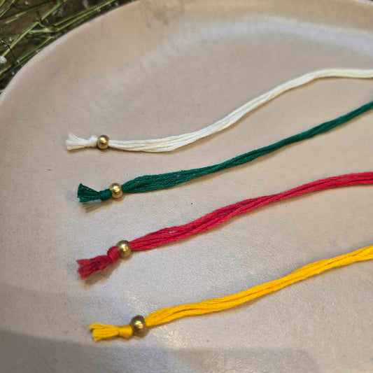 4 Beads Brass rakhi