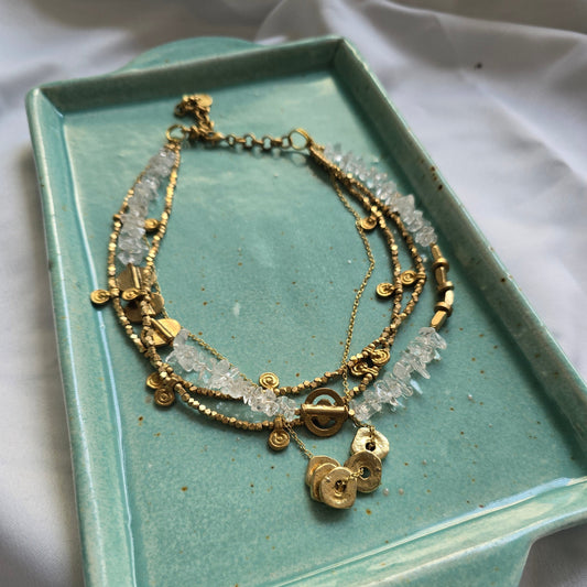 Clear Crystal Layered necklace
