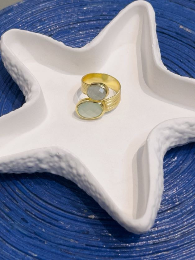 Aqua Glint Ring