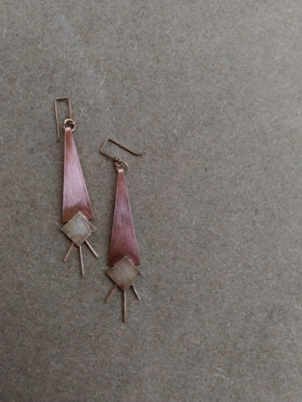 triangular and square spikes earrings