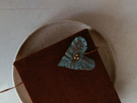 Heart shaped leaf bookmark