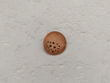 Bubble brooch pin - copper