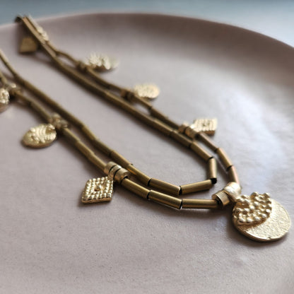 Seraphina brass necklace