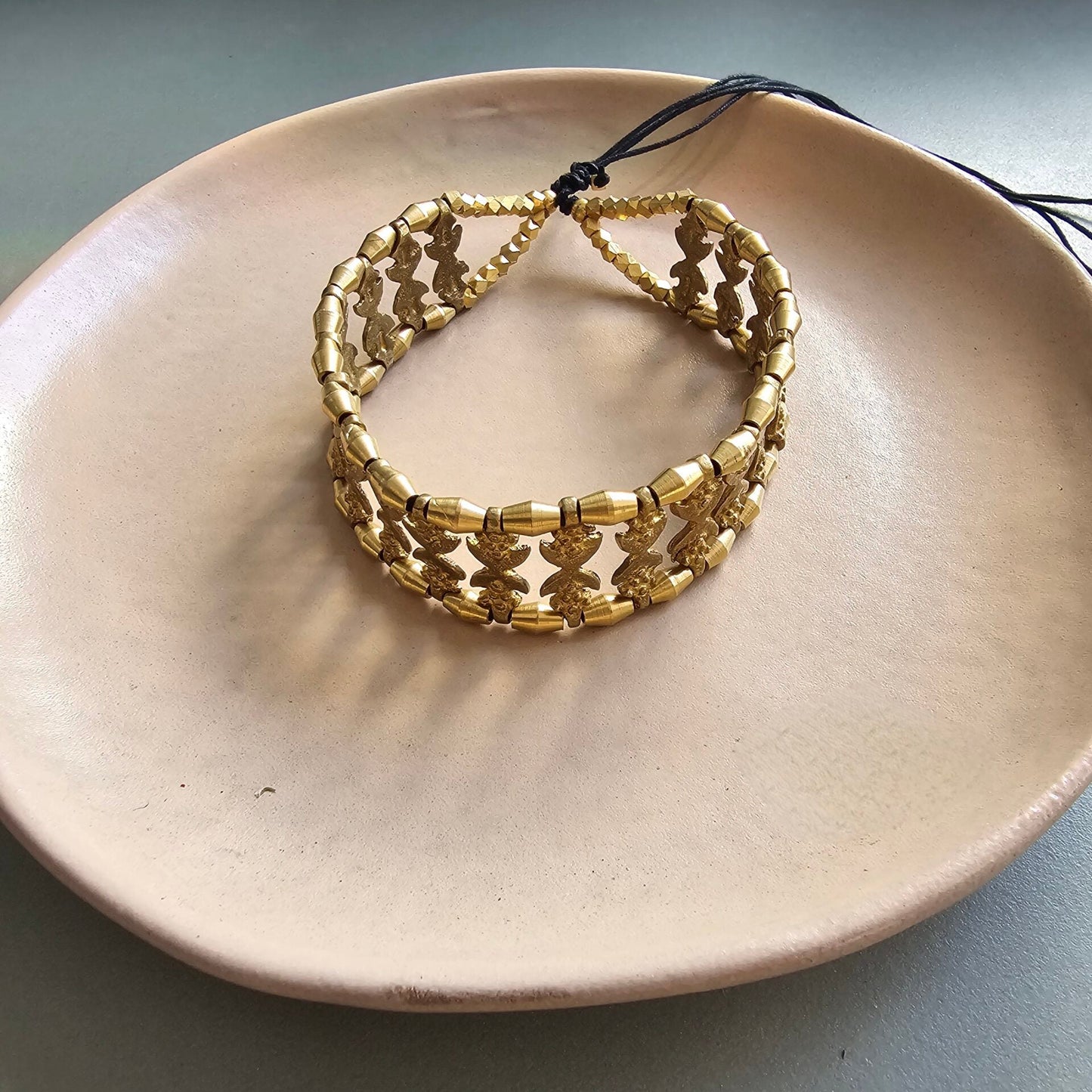 Bold brass elegance choker