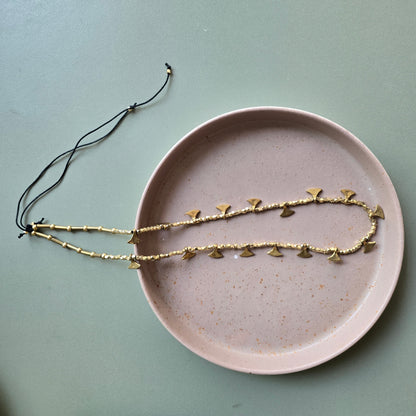 Brass axe necklace