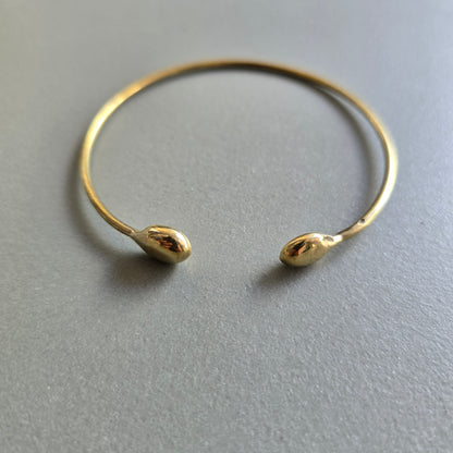 Brass petal bracelet