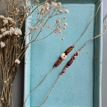 Wooden Rakhis - Set Of 2
