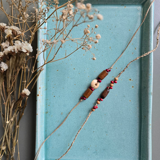Wooden Rakhis - Set Of 2