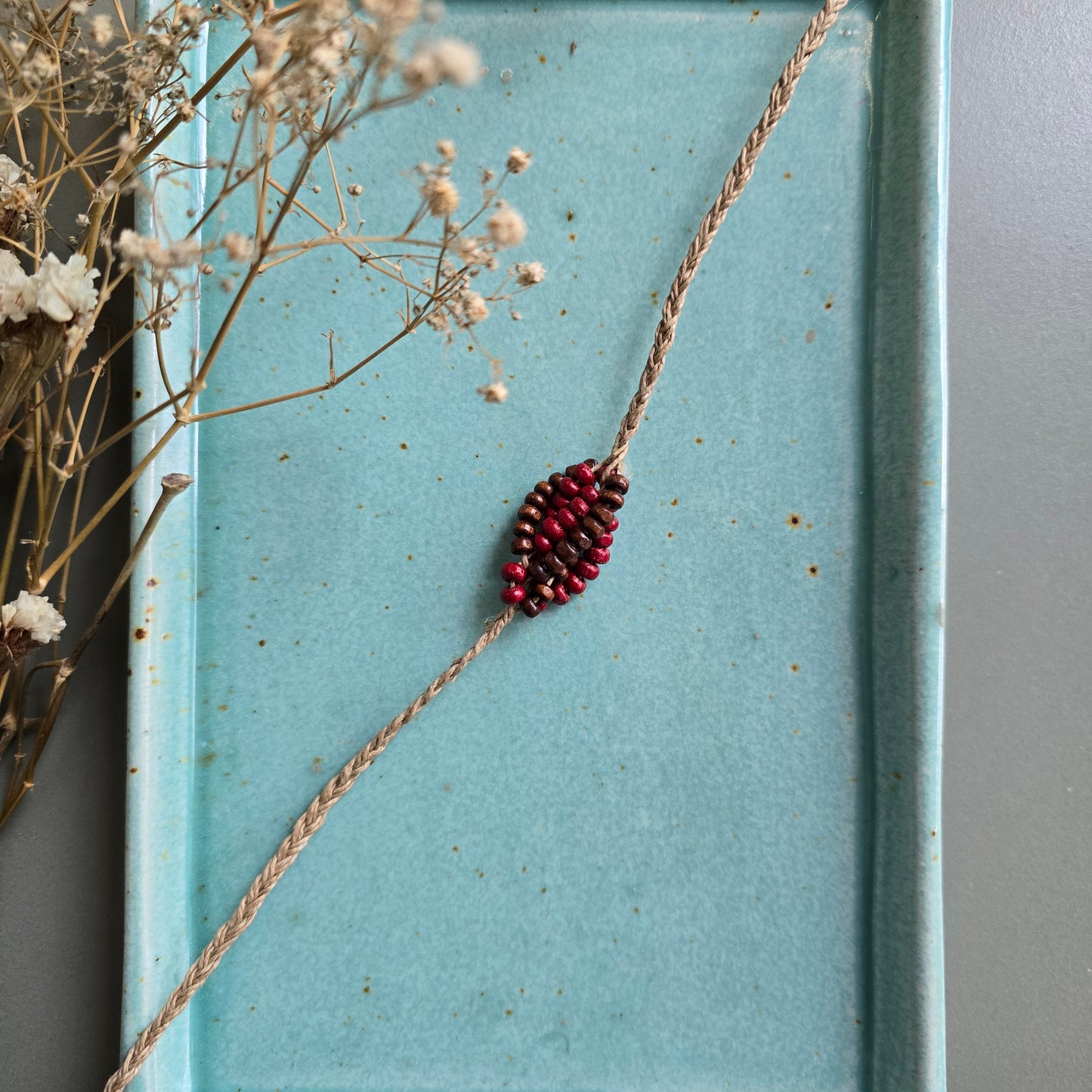 Jute Thread Rakhi - Brown & Red