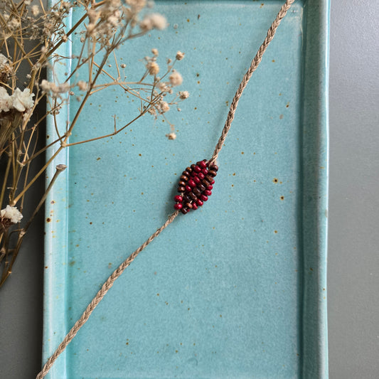 Jute Thread Rakhi - Brown & Red
