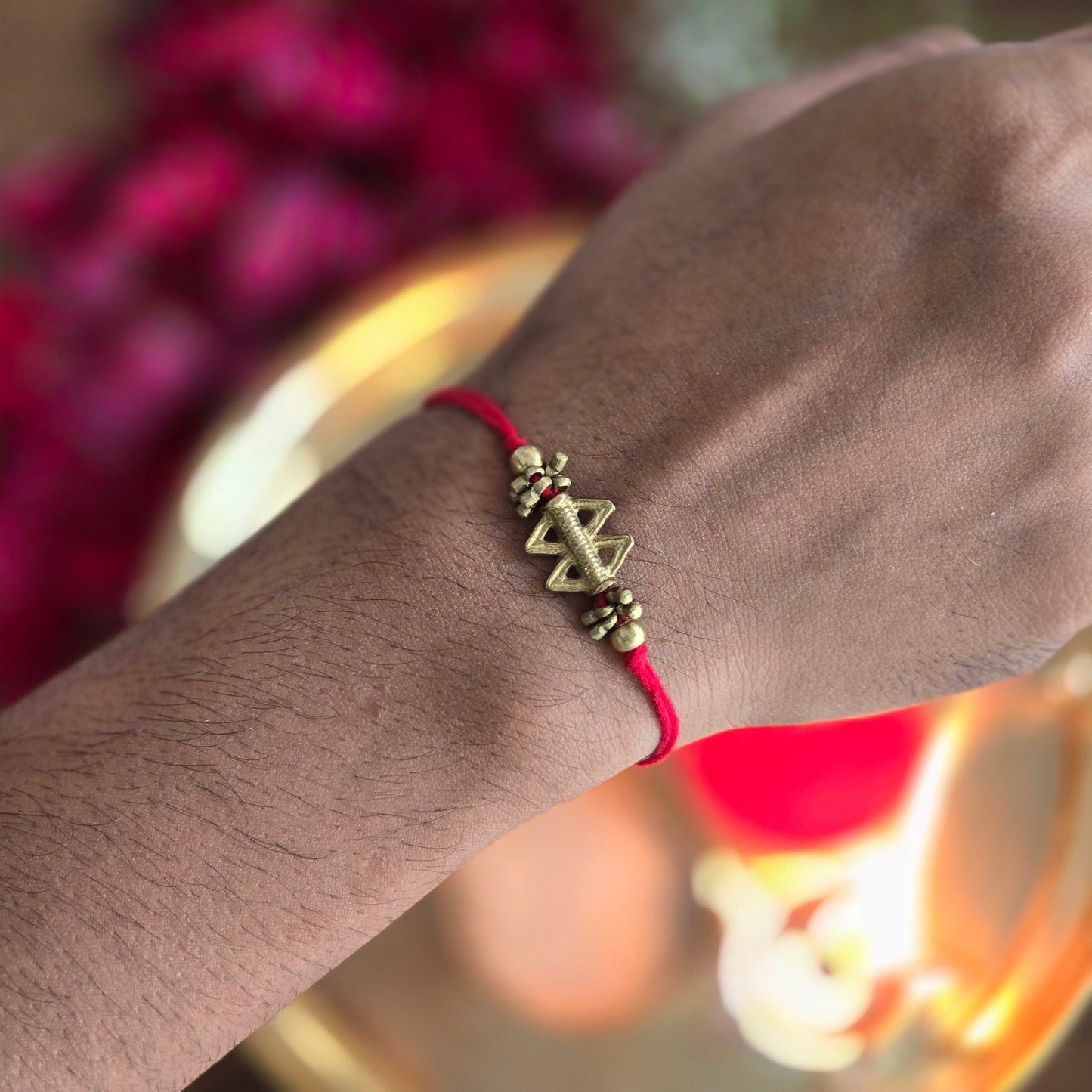 Brass Bead Rakhi