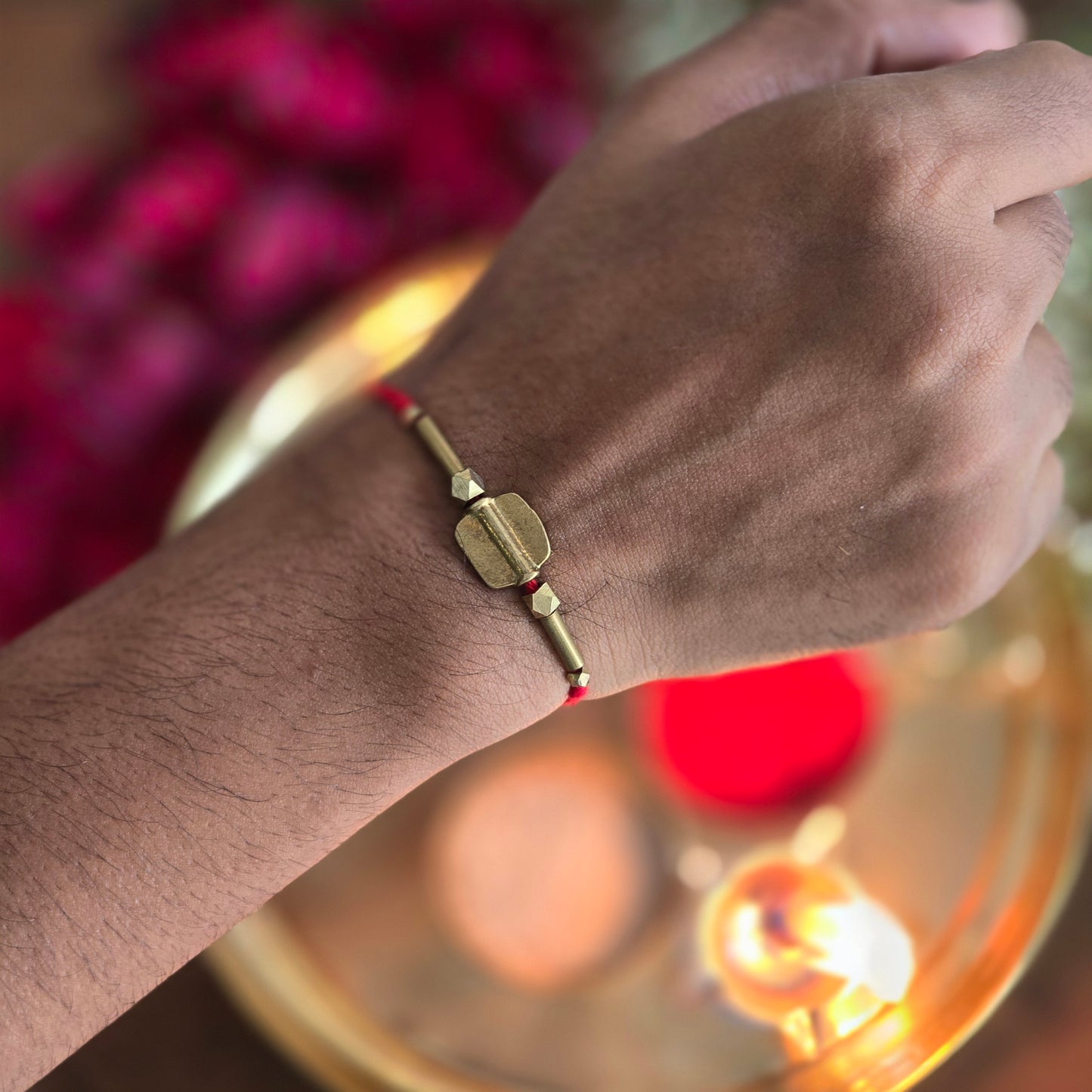 Brass Bead Rakhi