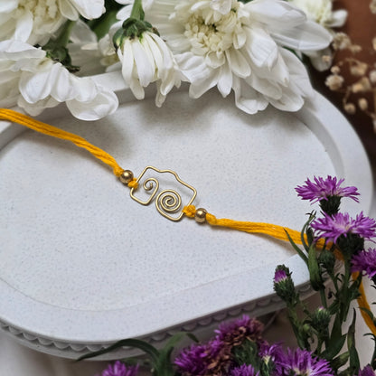 Wired Brass Rakhi