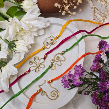 Wired Brass Rakhi
