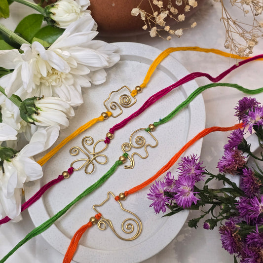 Wired Brass Rakhi