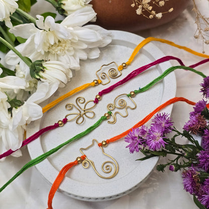 Wired Brass Rakhi
