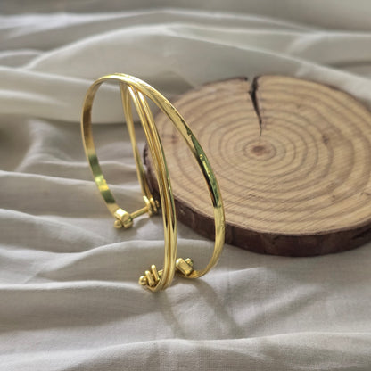 gold plated stacked bracelet