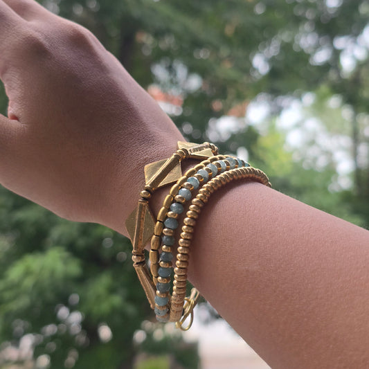 Layered Bracelet - Diamond Charms
