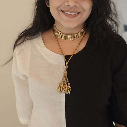 Arabella brass necklace