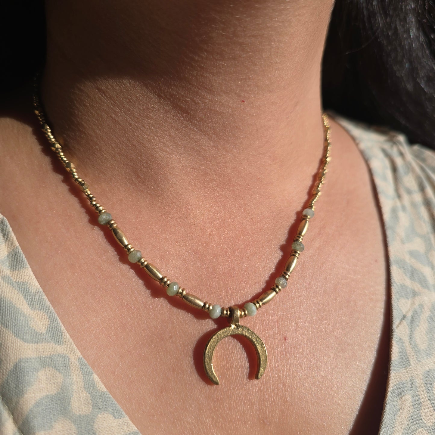 Dainty Charm Necklace - Moon
