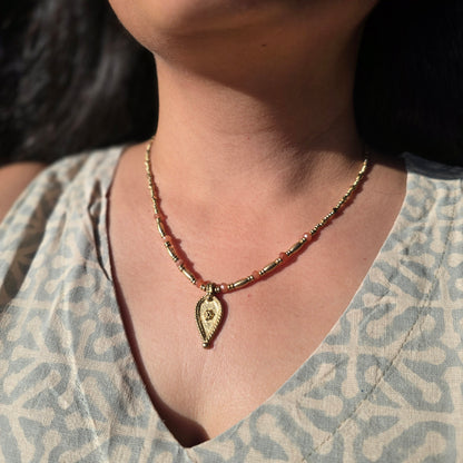 Dainty Charm Necklace - Leaf