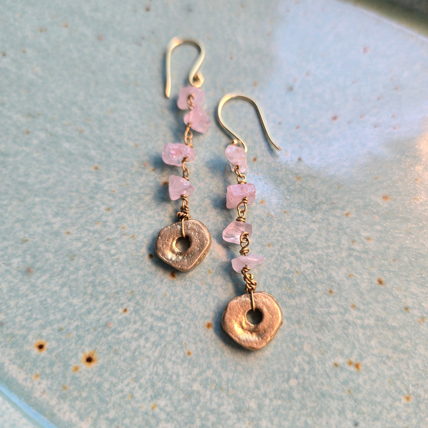 Rose Quartz Dangler