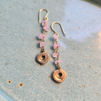 Rose Quartz Dangler
