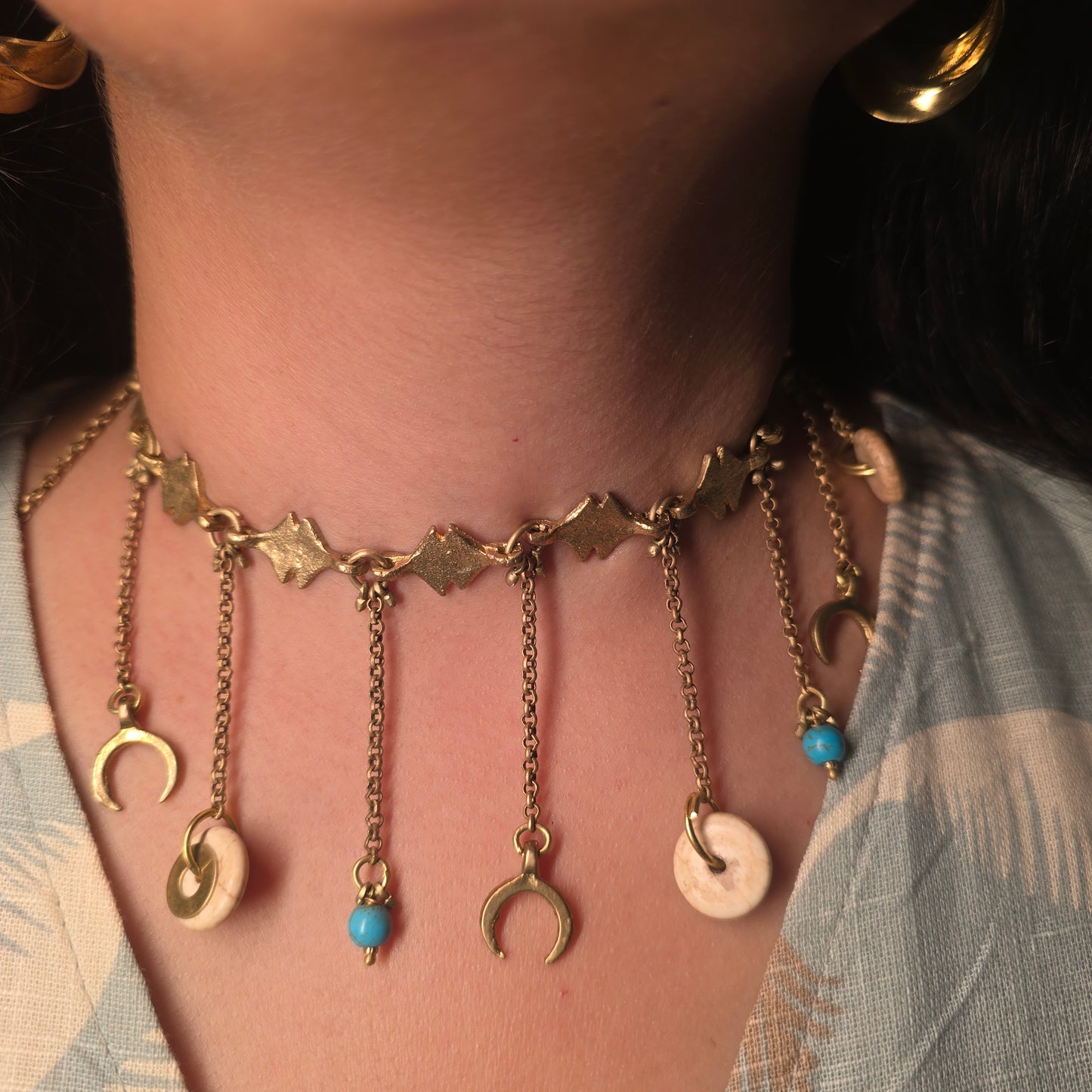 Eclectic and Gypsy style Choker Necklace