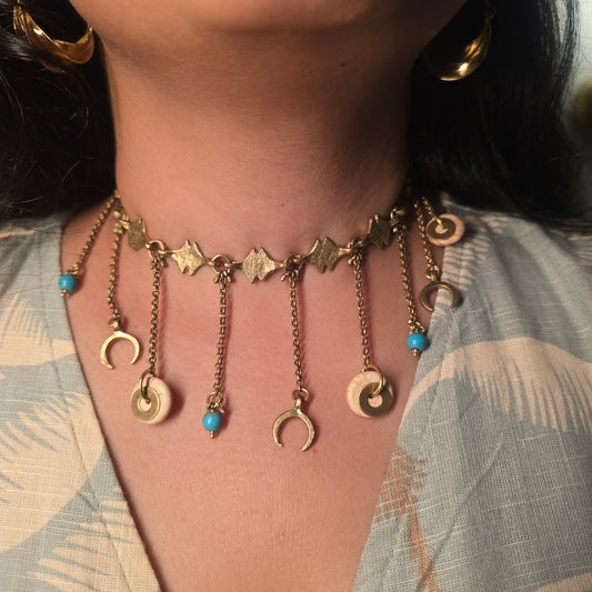 Eclectic and Gypsy style Choker Necklace