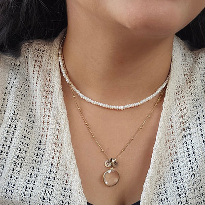 Dainty pearl necklace